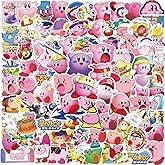 100PCS Cartoon Kirby Stickers for Kids,Vinyl Waterproof Decal for Water Bottle Laptop Toy Sticker fo