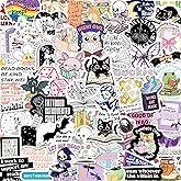 200PCS Holographic Book Stickers for Kindle, Bookish Sticker, Reading Stickers for Laptop Water Bott