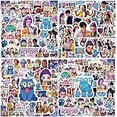 300Pack Demon Stickers Hunter, Cute Kawaii Girl Group Decal Pack for Laptop, Phone, Water Bottle - A
