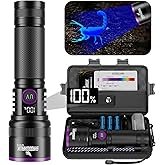 365nm UV Flashlight with Filter Lens - 30w Powerful Black Light Flashlight Rechargeable Ultraviolet 