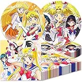 40Pcs Sailor Party Supplies include 20 plates, 20 napkins for the Sailor birthday party decoration