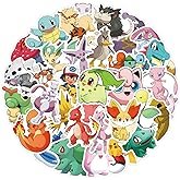 50pcs Cute Moster Stickers for Adult Water Bottle, Cool Cartoon Waterproof Vinyl Decal for Teen Kids