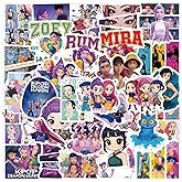 50pcs Demon Cartoon Stickers for Girl Water Bottle, Waterproof Decal for Adult Teen Kids Travel Case