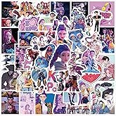 50pcs Demon Movie Stickers for Water Bottle, Cool Kpop Idol Waterproof Vinyl Decal for Teen Girl Adu
