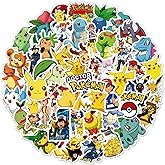 50pcs Poke Stickers for Teens, Monster Sticker for Water Bottle,Laptop,Waterproof Vinyl Decals for T