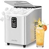 Aeitto Ice Maker Countertop 26lbs/24H, Ice Machine 8 Ice Cubes Ready in 6 Mins, 2 Sizes of Bullet Ic