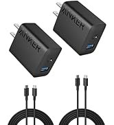 Anker iPhone 17/16 Charger, 2-Pack 20W Fast USB C Charger Block, for iPhone 16/16 Pro Max/15 Seri...