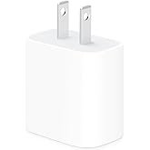 Apple 20W USB-C Compact Power Adapter: Fast and Convenient Charging, Type C Wall Charger
