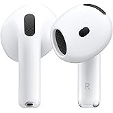 Apple AirPods 4 Wireless Earbuds, Bluetooth Headphones, Personalized Spatial Audio, Sweat and Water