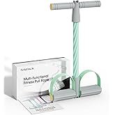 ArkPack Pedal Resistance Band with Handle,6-Tubes Elastic Pull Rope Fitness Foot Pedal Resistance Ba