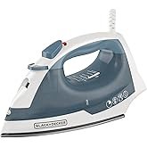 BLACK+DECKER Easy Steam Compact Iron for Clothes, Automatic Shutoff, Nonstick Plate, Light Weight, 1