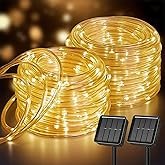 Brightown Solar Rope Lights Outdoor 2 Pack 39 Feet 100 Led Waterproof Solar Powered String Lights wi