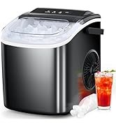 COWSAR Ice Maker Countertop, Portable Ice Machine with Self-Cleaning, 26.5lbs/24Hrs, 9 Bullet Ice...