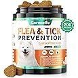 Carmelie Flea and Tick Prevention for Dogs Chewables - 200 Soft Chews Natural Dog Flea and Tick Chew