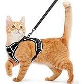 Cat Harness and Leash for Walking Escape Proof Soft Adjustable Cat Leash Breathable Comfortable Vest