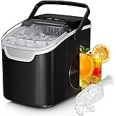 Countertop Ice Maker Machine, 8 Ice Cubes in 6 mins, 26lb/Day Ice with 2 Sizes- Portable Mini, Energ