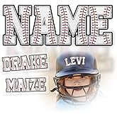 Custom Name Sticker Baseball Softball Helmet Decal Personalized Name Hard Hat Stickers Die-Cut Vinyl