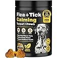 Dog Flea and Tick Treatment Chewable with Calming Supplements 200 Count Oral Fleas Ticks Chewables S