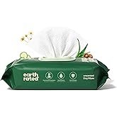 Earth Rated Pet Wipes for Dogs and Cats, Hypoallergenic, 3-in-1 Cleaning, Deodorizing and Hydrating,
