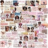 Eclazul Prayer Board Supplies Stickers - 100 Pcs Pink Brown Black Girl Christian Jesus Bible Verse D