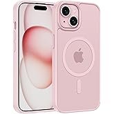 FNTCASE for iPhone 15 Case: for iPhone 14 Case & iPhone 13 Case [Compatible with Magsafe] Translucen