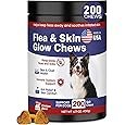 Flea and Tick Prevention for Dogs Chewable Omega Skin and Coat Chews for Dogs Natural Pet Oral Flea