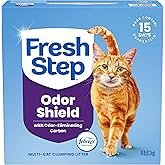 Fresh Step Clumping Cat Litter, Multi-Cat, Long Lasting Odor Control Kitty Litter with Activated Cha