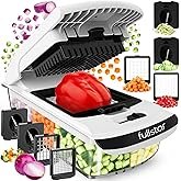 Fullstar The Original Pro Chopper - Vegetable Chopper and Spiralizer, Food Chopper with Container, F