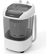 Giantex Portable Mini Washing Machine, 5.5 lbs Capacity Small Compact Laundry Washer with Spin Tu...