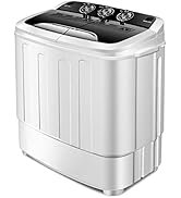 Giantex Washing Machine, Portable Clothes Washing Machines, 13lbs Wash and Spin Cycle, Semi-Autom...