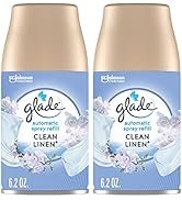 Glade Automatic Spray Refill, Air Freshener for Home and Bathroom, Clean Linen, 6.2 Oz, 2 Count