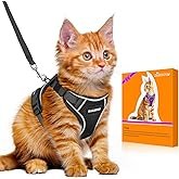 Halypet Cat Harness and Leash Set - MAX Safety 4th-Gen Upgrade, Escape Proof, Adjustable, Comfortabl