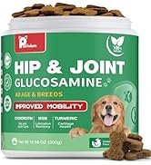 Hip and Joint Supplement for Dogs, Glucosamine Treats Chews with Chondroitin, MSM, Turmeric - Sup...