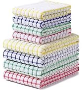 Homaxy Kitchen Towels and Dishcloths Set, 16 x 25 and 12 x 12 Inches, Set of 8 Cotton Terry Kitch...