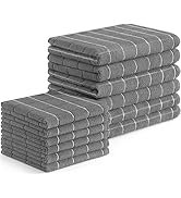 Homaxy Microfiber Kitchen Towels and Dishcloths Set, 12 Pack Soft and Absorbent Dish Hand Towels ...
