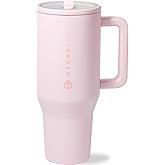 HydroJug Traveler - 32 oz Water Bottle with Handle & Flip Straw - Fits in Cup Holder, Leak Resistant