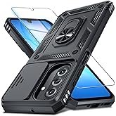 Janmitta Compatible with Samsung Galaxy A17 5G Case Built in Slide Camera Lens Cover+Screen Protecto