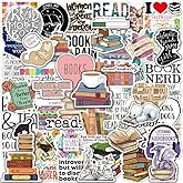 Joyppy 50 PCS Book Stickers for Kindle, Bookish Kindle Reading Stickers for eBook Reader Case, Books