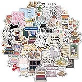 Joyppy 50 PCS Book Stickers for Kindle, Bookish Reading Kindle Stickers Pack for Books, Water Bottle