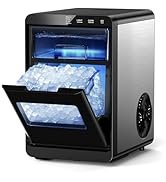 Kismile 44Lbs/Day Nugget Ice Maker, Countertop Sonic Ice Machine with Self-Cleaning, Fast Ice Mak...