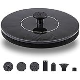 LAWOHO Solar Fountain Pump 1.5W Upgraded Submersible Solar Water Fountain Panel Kit for Bird Bath,Sm