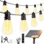 Minetom 202FT Solar String Lights Outdoor Waterproof, 65 LED S14 Shatterproof Bulb, Patio Lights wit