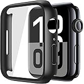 Misxi 2 Pack Tempered Glass Case Compatible for Apple Watch Series 11 (2025) Series 10 46mm, Screen
