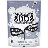 Molly's Suds Dishwasher Pods | Clean Dishwasher Detergent, Cuts Grease & Rinses Clean (Residue-Free)