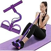 Multifunction Tension Rope, 6-Tube Elastic Yoga Pedal Puller Resistance Band, Natural Latex Tension 