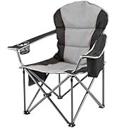NEWBULIG Oversized Folding Camping Chairs for Adults, Heavy Duty Support 500 LBS, Portable Outdoo...