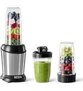 NEWBULIG Smoothie Blender, Blenders for Smoothies with 17 24 34 oz BPA-Free Portable Cups, Small ...