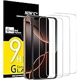 NEW'C 3 Pack Designed for iPhone 17/17 Pro, iPhone 16 Pro Screen Protector (6.3 inches), Enhanced Te