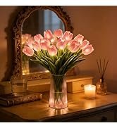 NewSeaxker Radiant Romantic Tulip Light, 15 PCS Twinkling Tulips Led Night Light that Never Fade,...