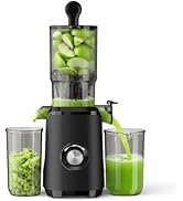 Newbulig Cold Press Juicer Machines, Masticating Juicer with High Juice Yield, Reverse Function, ...